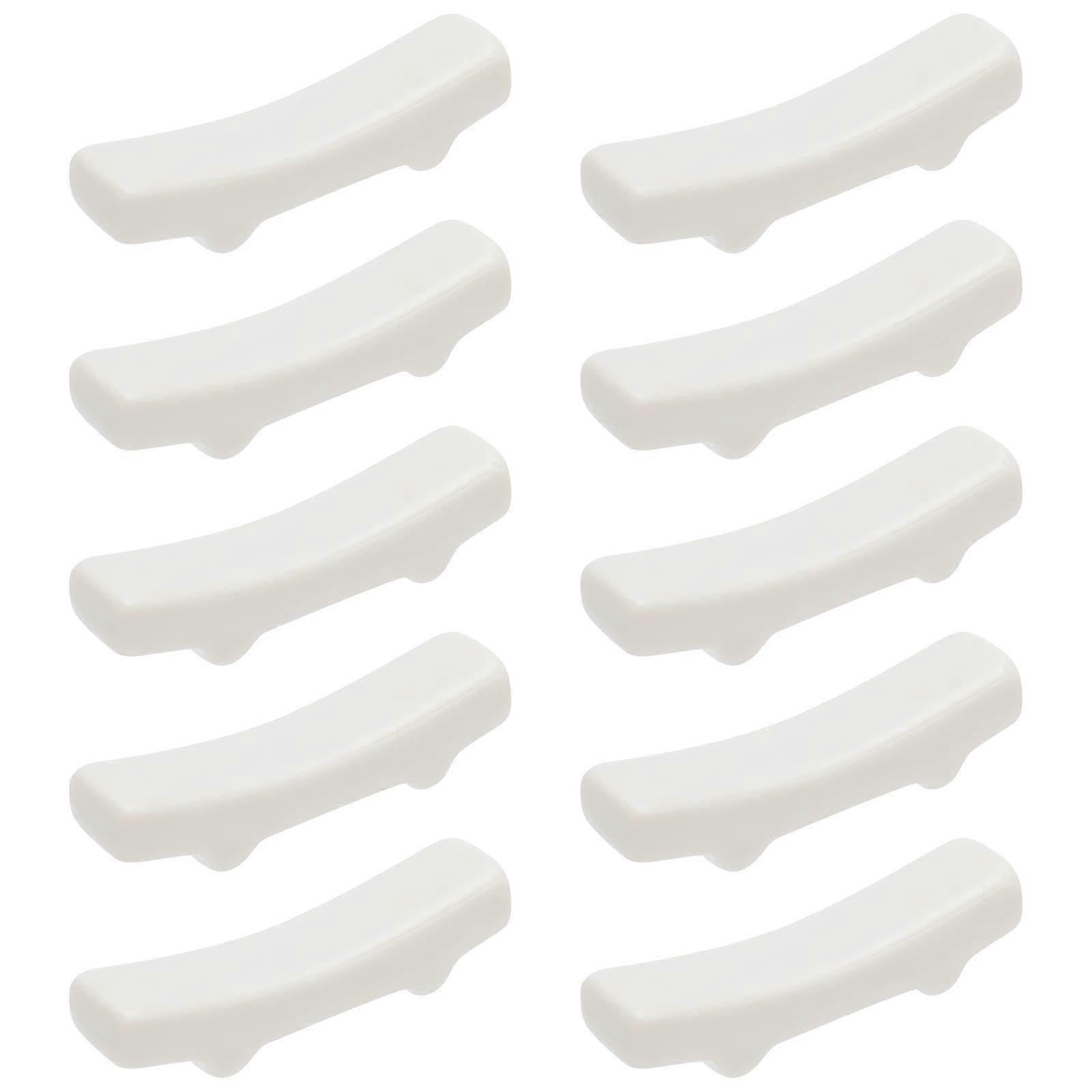 10 Pcs White Ceramic Chopstick Holders Set, Elegant BridgeStyle Porcelain Rest for Dining Table