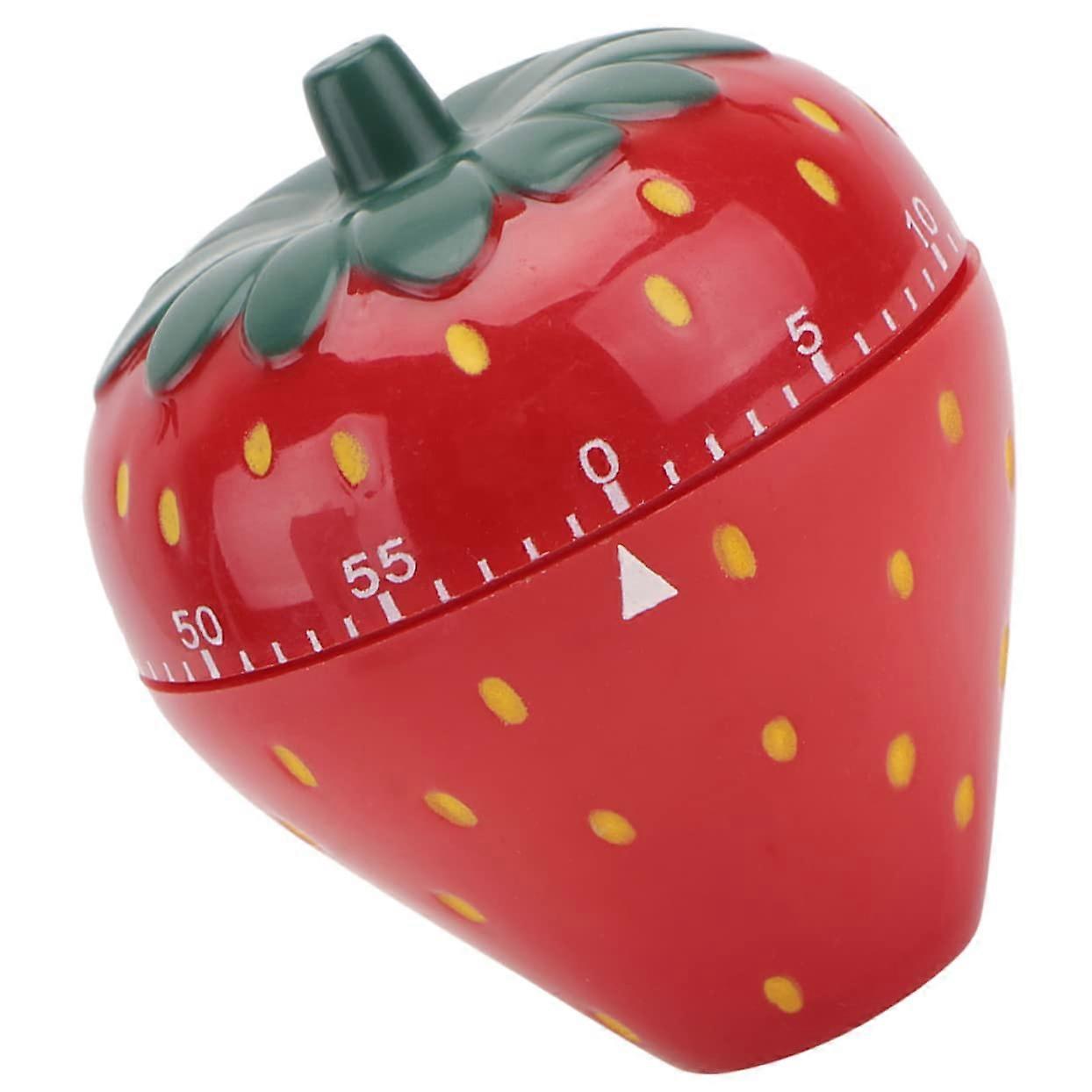 Strawberry Kitchen Timer 60Minute Mechanical Countdown Cute Fruit Design for Cooking and Baking