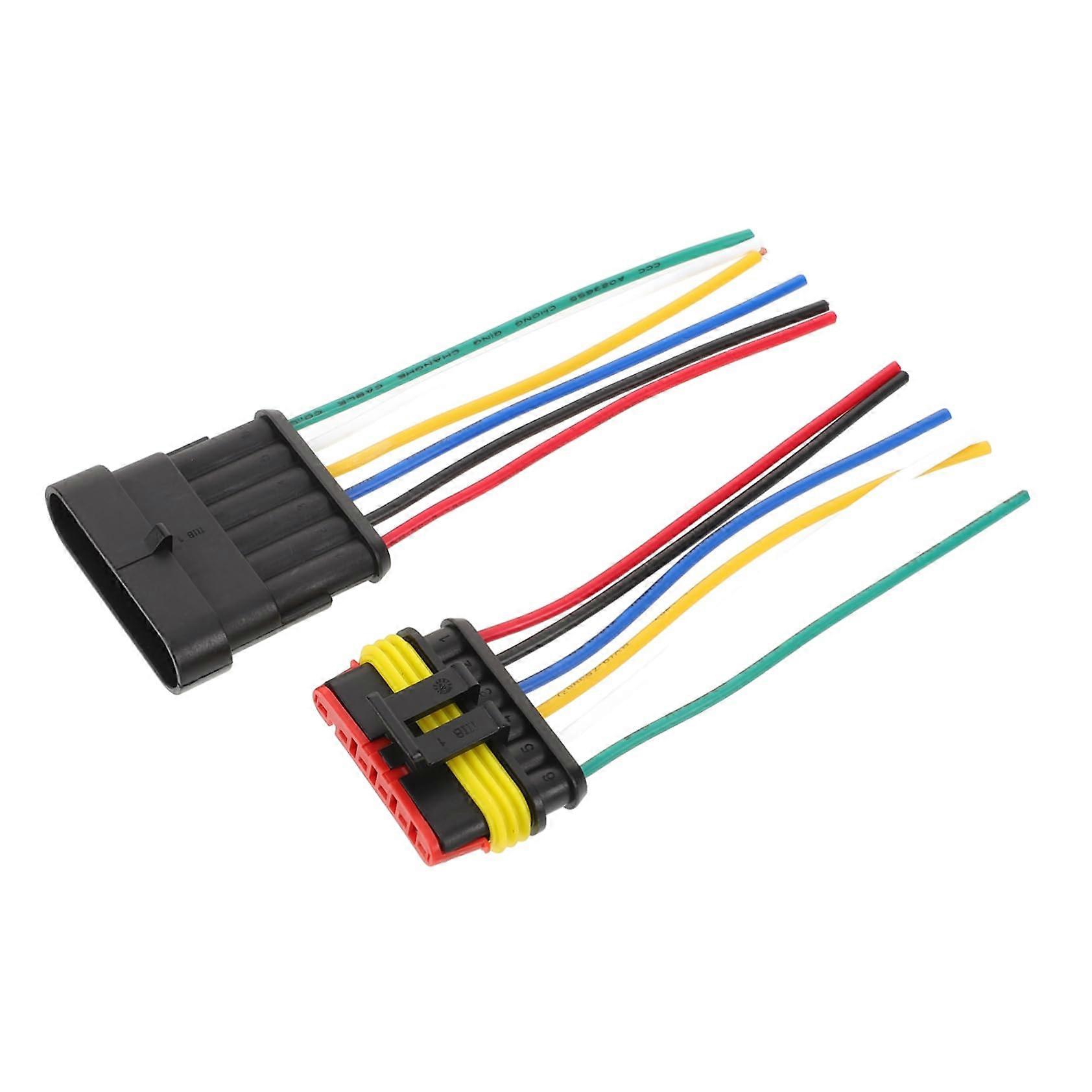 6 Pin Automotive Wire Connectors with Cable, Waterproof Car Electrical Plug Socket for Secure Connection