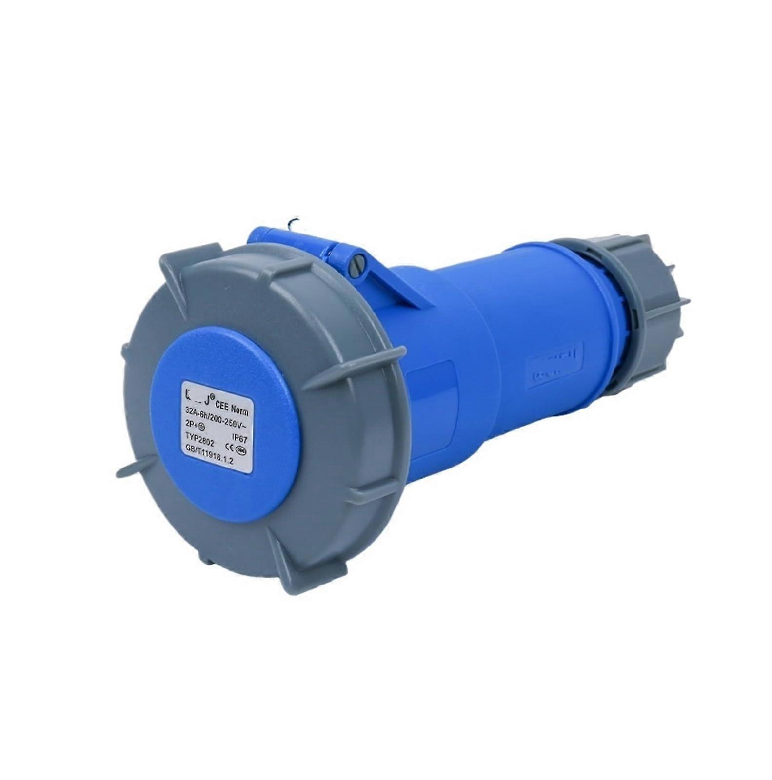Industrial Socket Connector 32A 3Core Waterproof IP67 Outdoor HeavyDuty Power Plug