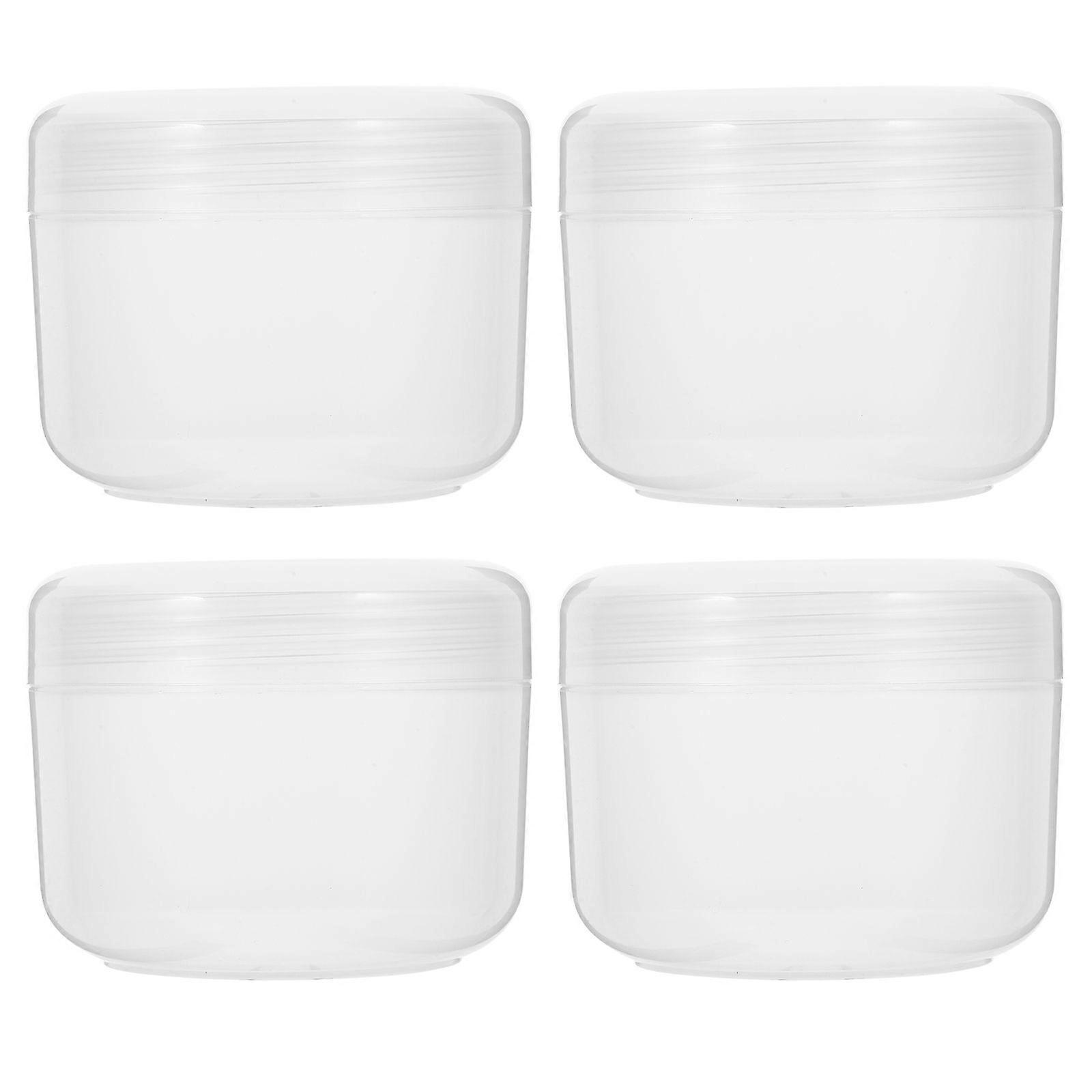 4pcs Refillable Cream Jars Empty Lotion Containers Sample Jars with Lid Lotion Jars(200g)