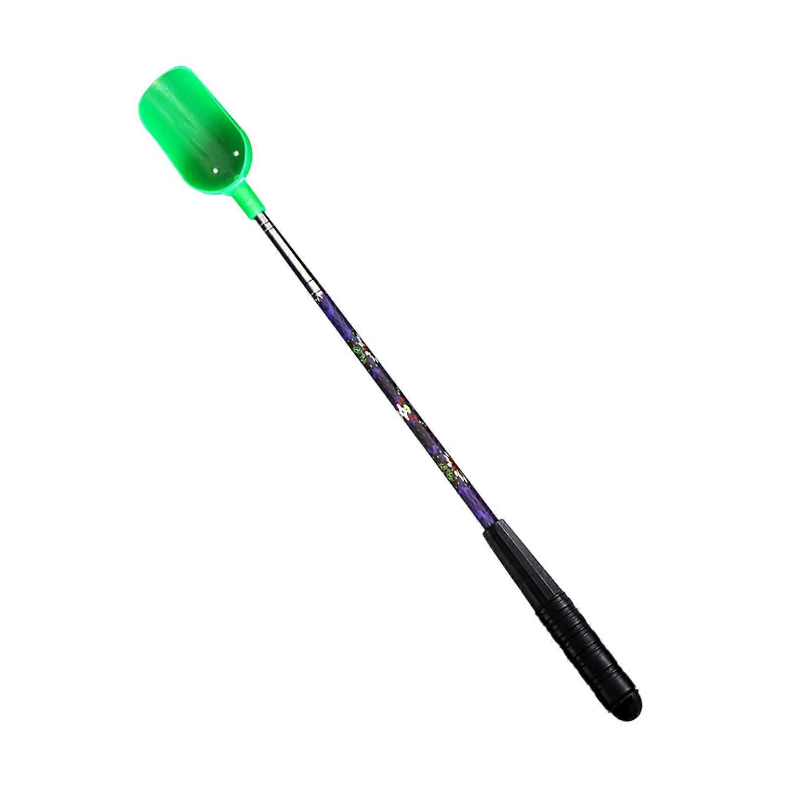 Fishing Bait Spoon with Adjustable Telescopic Length, 3 Section Stainless Steel Casting Tool