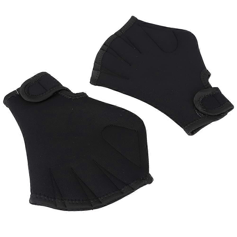 Swim Training Gloves Neoprene Webbed Design with Adjustable Wrist Strap for Diving and Surfing