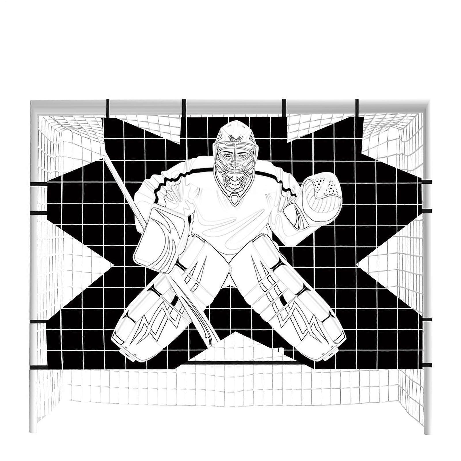 Hockey Shooting Target with Foldable Net Trainer for Accuracy Practice and Skill Development