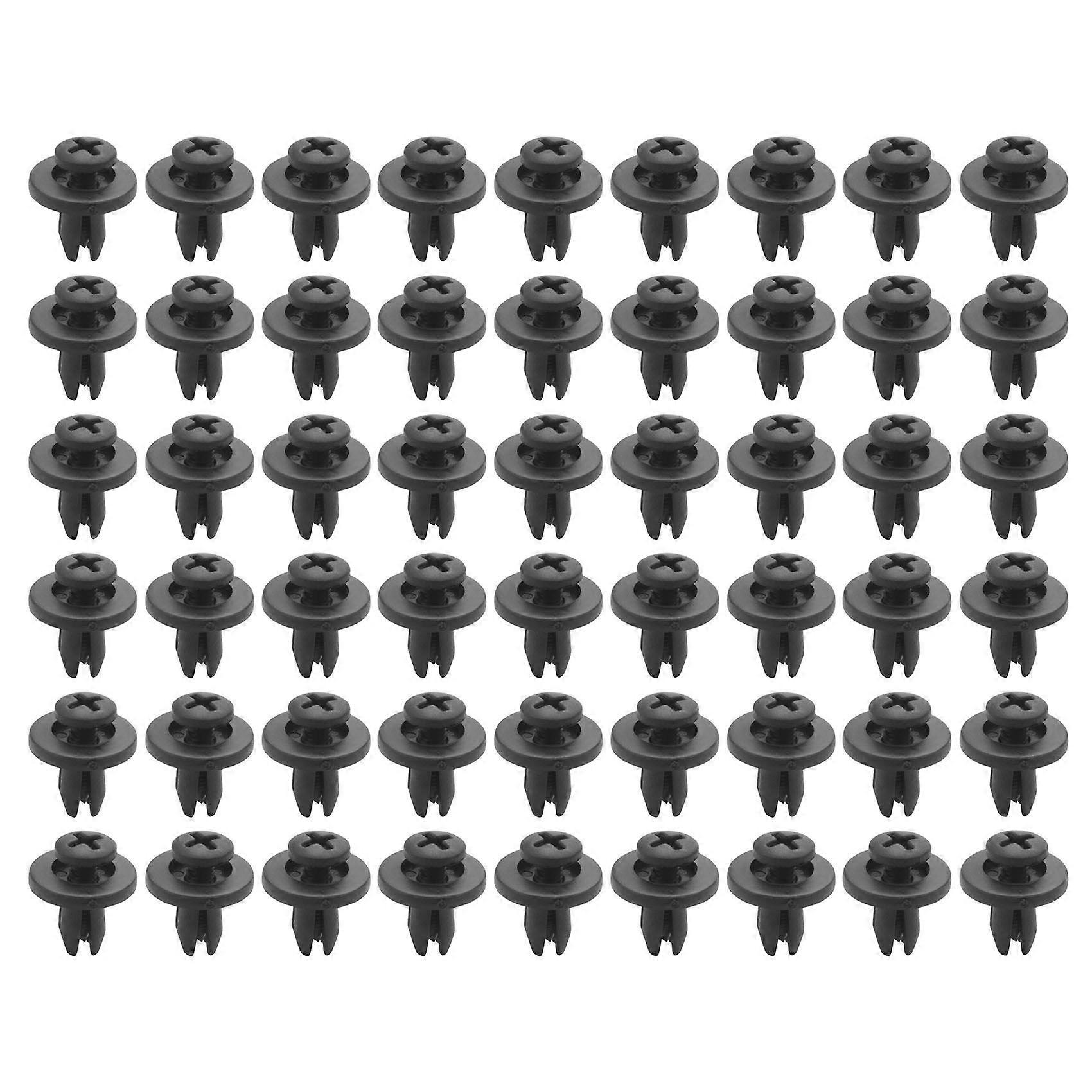 300Pcs 6mm Plastic Push Type Rivet Bumper Pin Clips