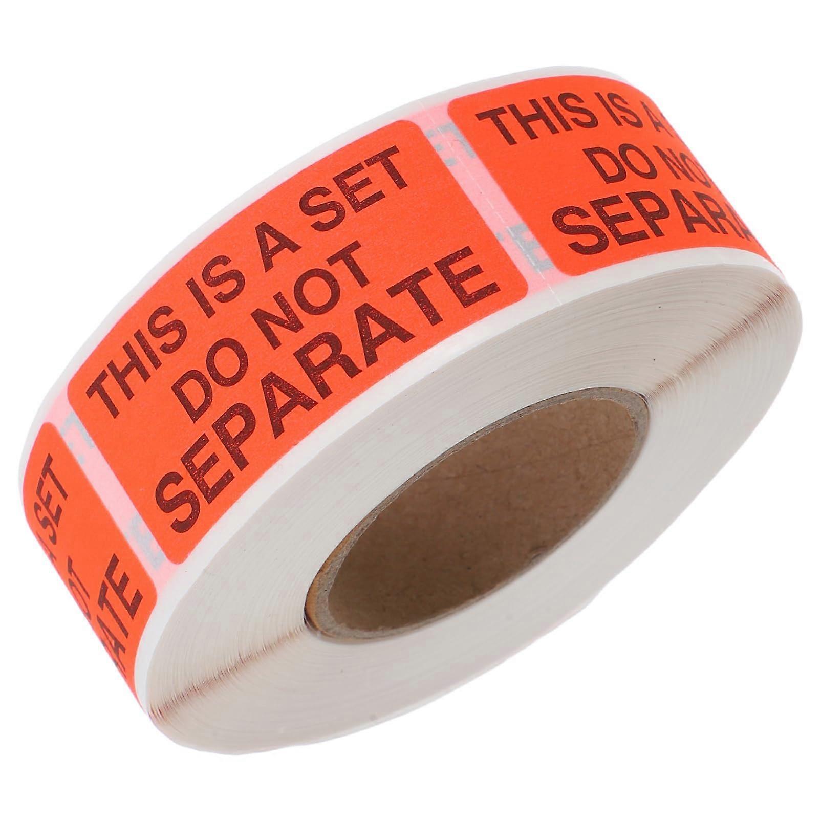 Fluorescent Red Do Not Separate Labels Roll for  Packing and Handling with Durable Adhesive