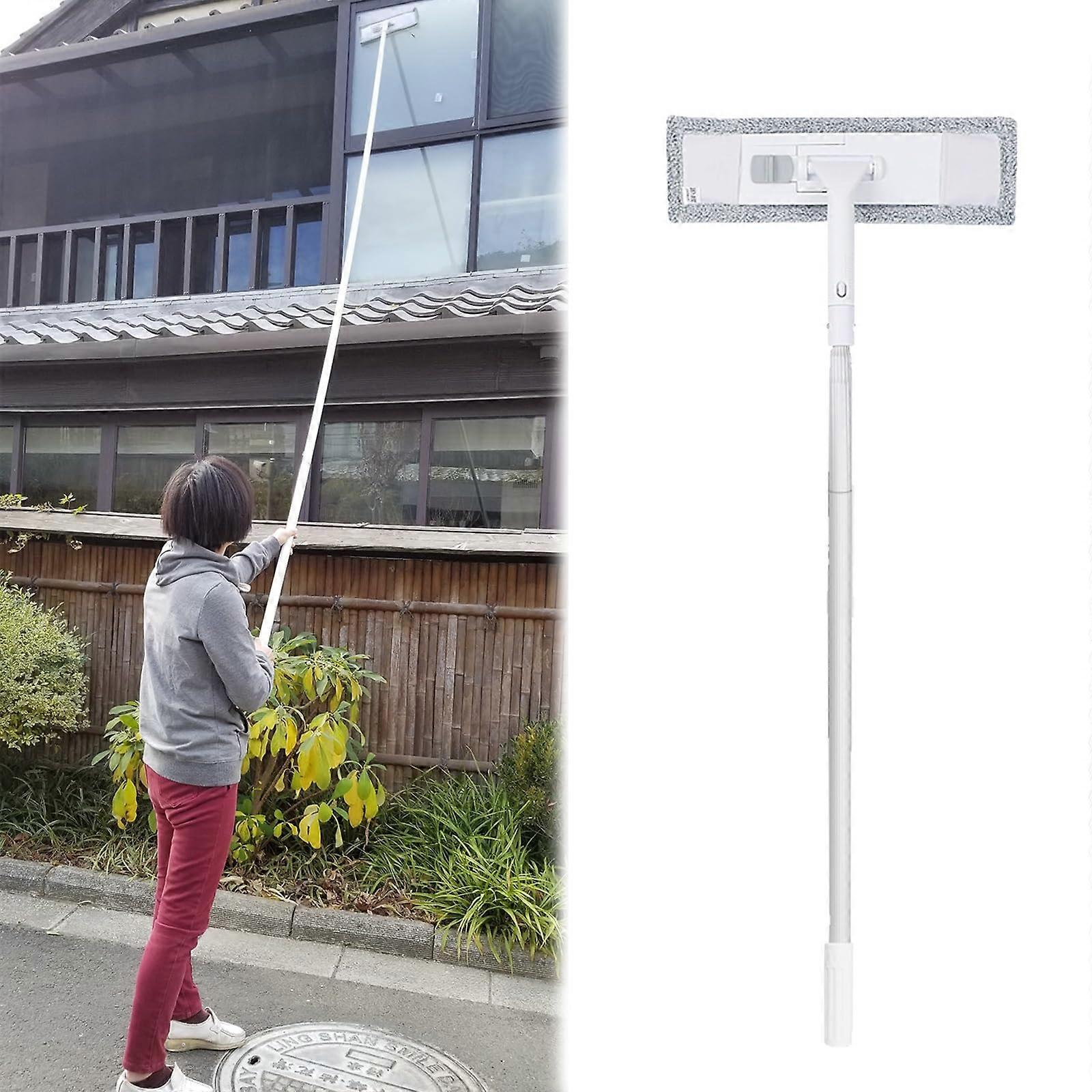 Window Cleaning Kit with 40FT Telescoping Squeegee, Streak Blade and Washable Microfiber Pads