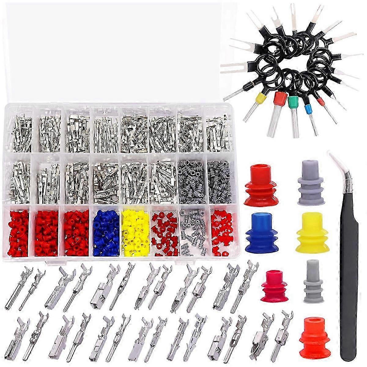 535PCS 26Type Pins Connector Kit,Car Electrical Wire Connector