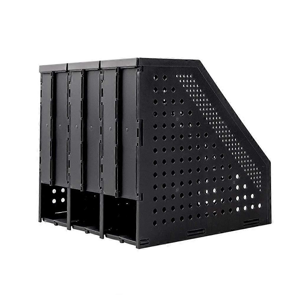 Small Desktop File Organizer Box with Foldable Design for Compact Office Storage