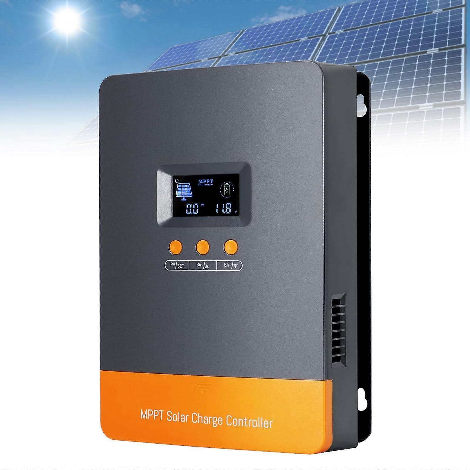 60A MPPT Solar Charge Controller with LCD Display for Lithium and Lead Acid Batteries