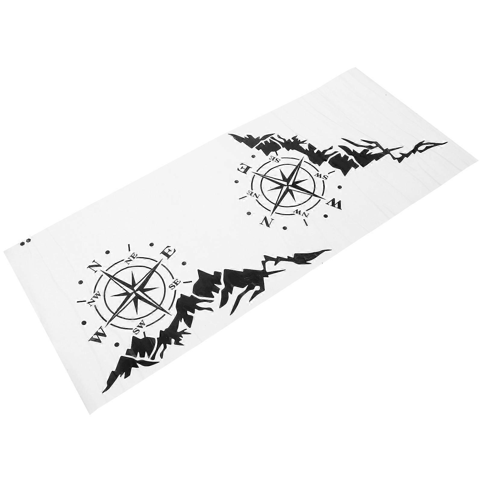 Car Window Stickers Compass Pattern for Auto Interior with 4Pcs Set