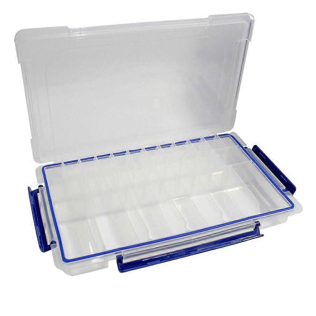 Clear Plastic Storage Box 28 Compartments with Adjustable Dividers, Clip Lock Lid Organizer