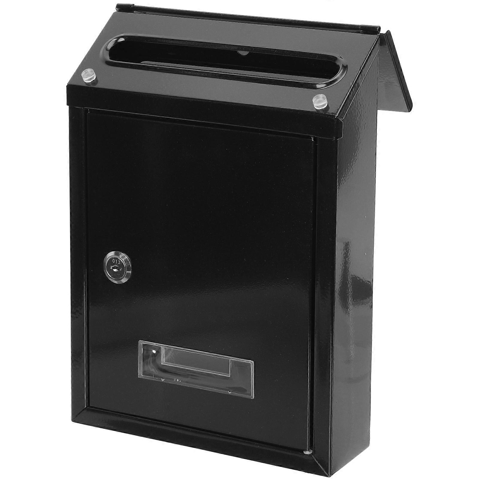 Wall Mount Mailbox Lockable Metal Mailbox for Storage Use 1 Piece Outdoor Decor