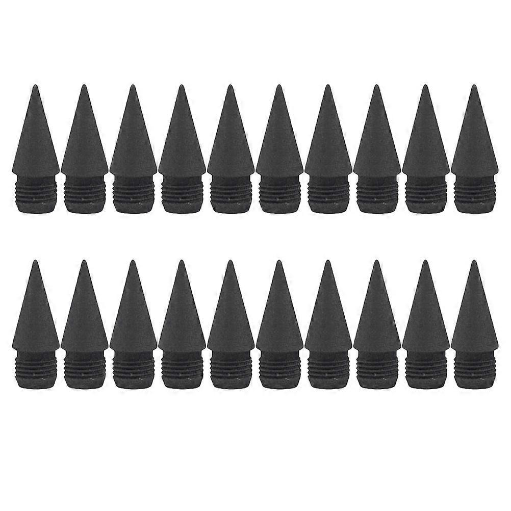 Inkless Replaceable Tips Pencil Tips for Sketching 20Pcs Black Graphite