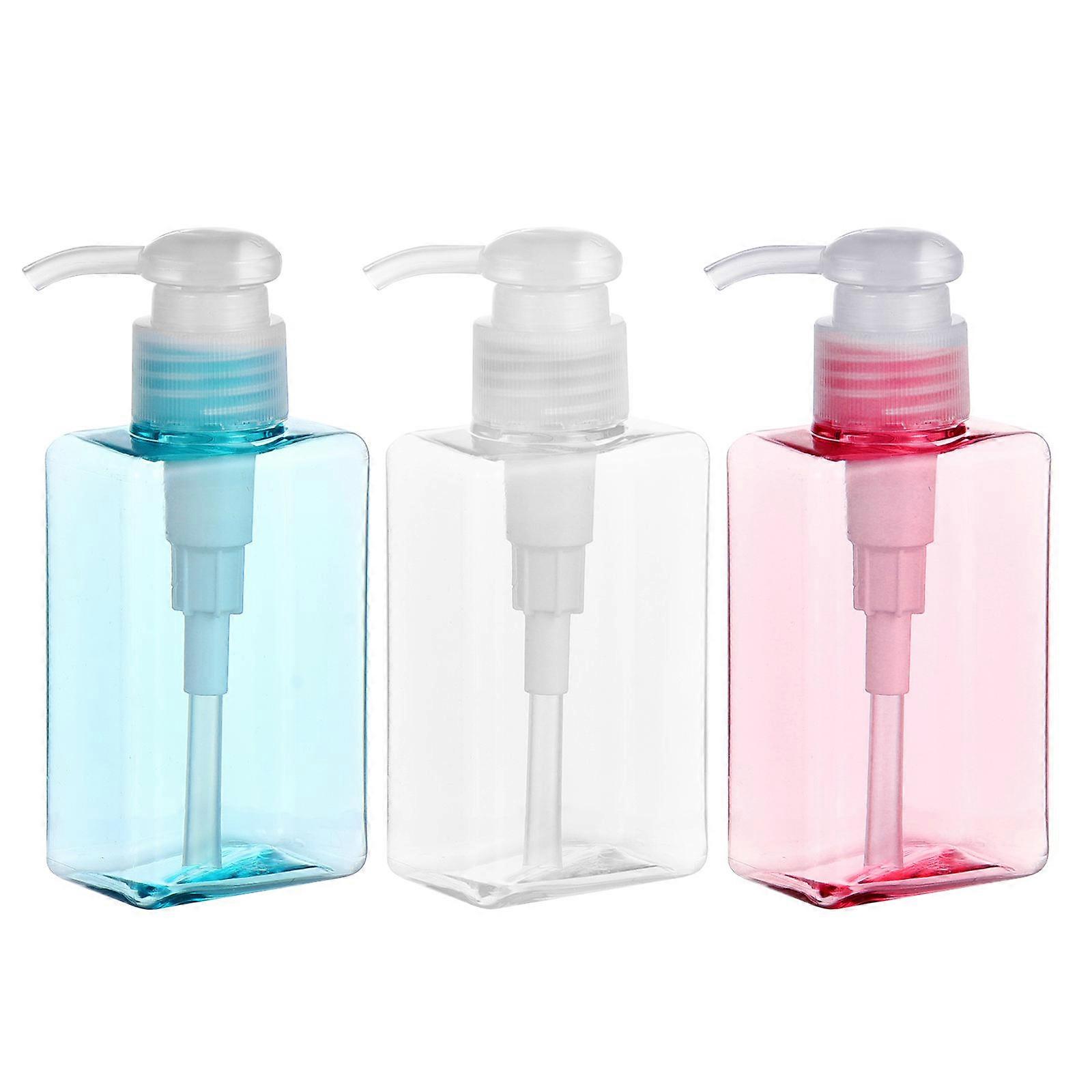 Refillable Bottle Empty Pump Bottle for Storage Use 3Pcs Plastic Dispenser