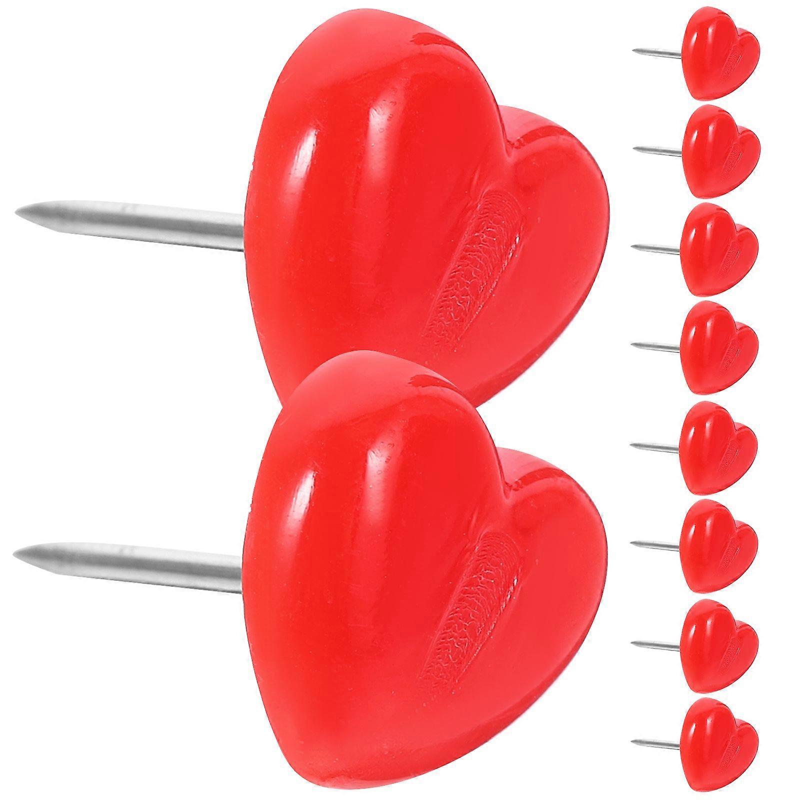 150Pcs Heart Shape Pushpins Multi-function Thumb Tacks Convenient Thumbtacks Map Accessory