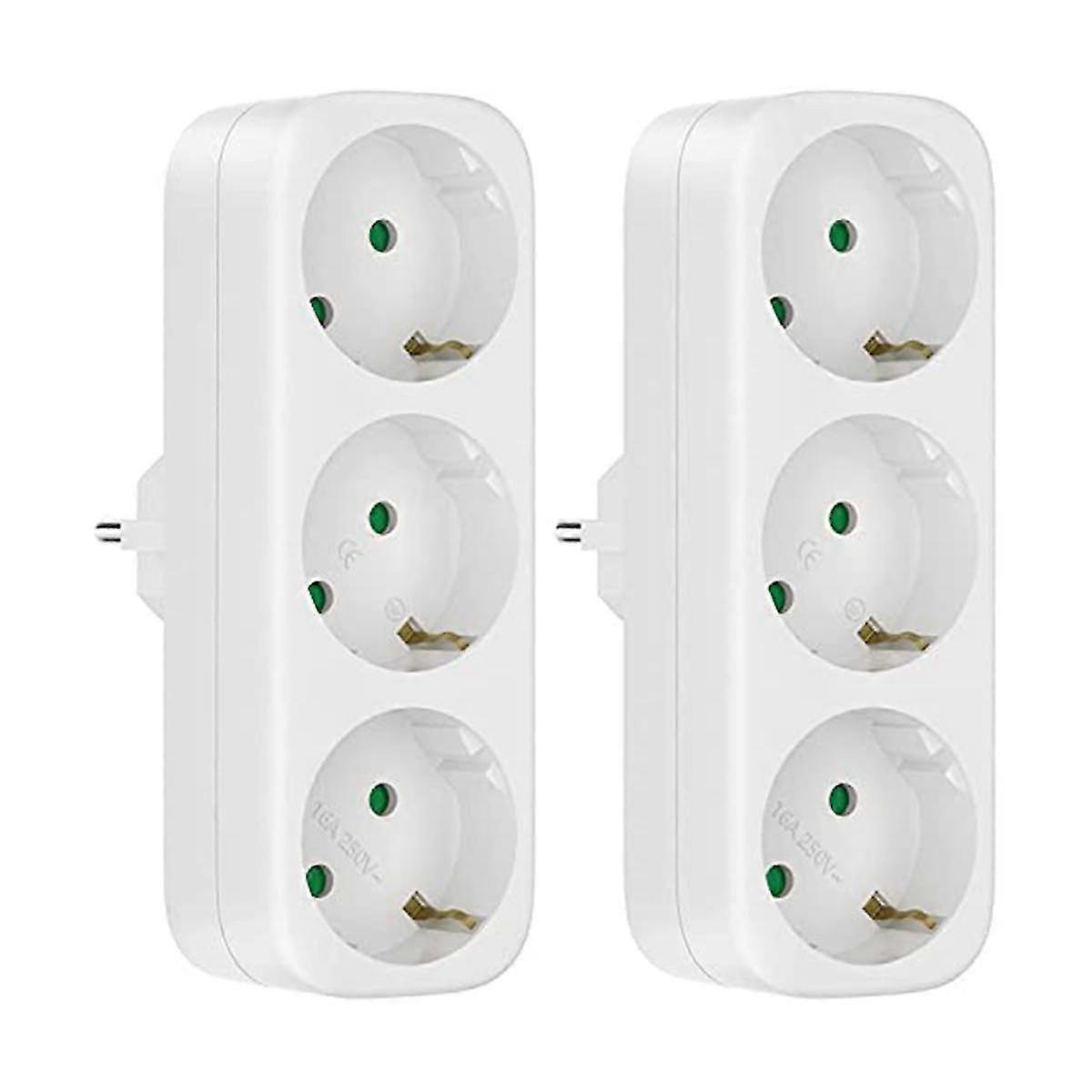 Multi Socket sin cable, 250V/16A Socket Adapter, Enchufes portátiles, 3680W Converter Socket Eu Pl