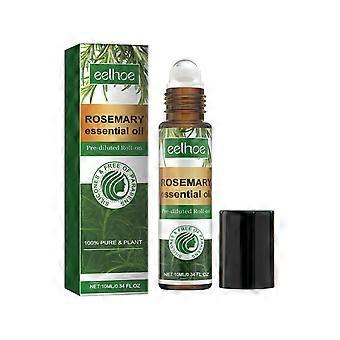 Rolo de cabelo com alecrim, limpeza do couro cabeludo, cuidado da linha do cabelo, 10ml