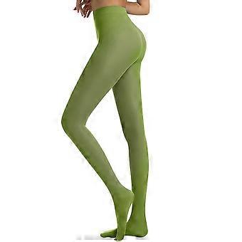 Collant opachi contenitivi verde chiaro da donna, ideali da indossare sotto gli abiti per un effetto modellante – compatibili con tutte le taglie