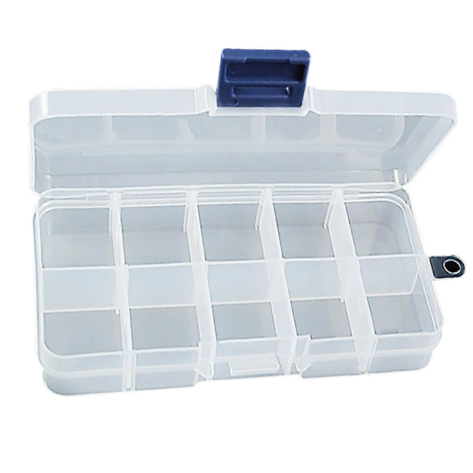 Storage Container Transparent Durable Plastic Nail Art Tips Case for Earrings