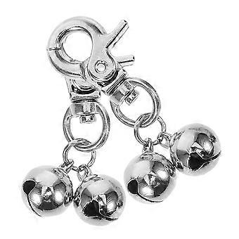 Pet Collar Bell Silver Stainless Steel Bell Necklace for Dogs and Cats 2Pcs