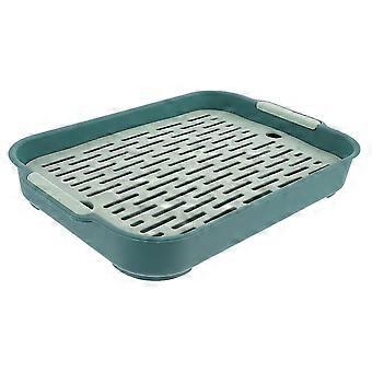 Lille kattebakke Kanin Træning Potte Rektangulært Toilet Grøn 27.00X18.80X4.00CM Toilet Træning 1stk