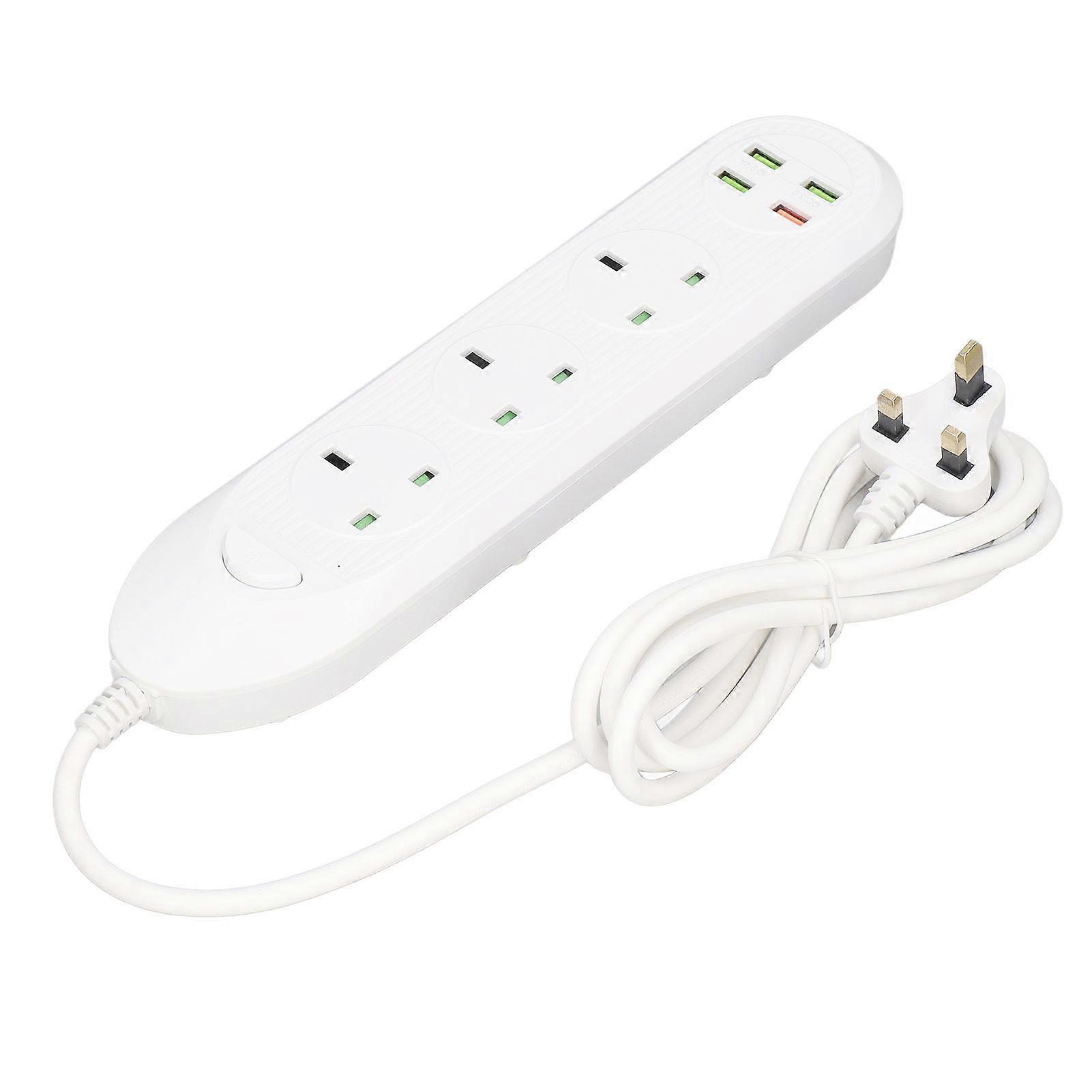 3000W Multifunctional Power Strip with USB Interfaces Extension Socket Strip  110‑