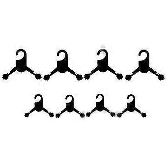 Cintres en plastique pour vêtements de chien, lot de 8, noirs