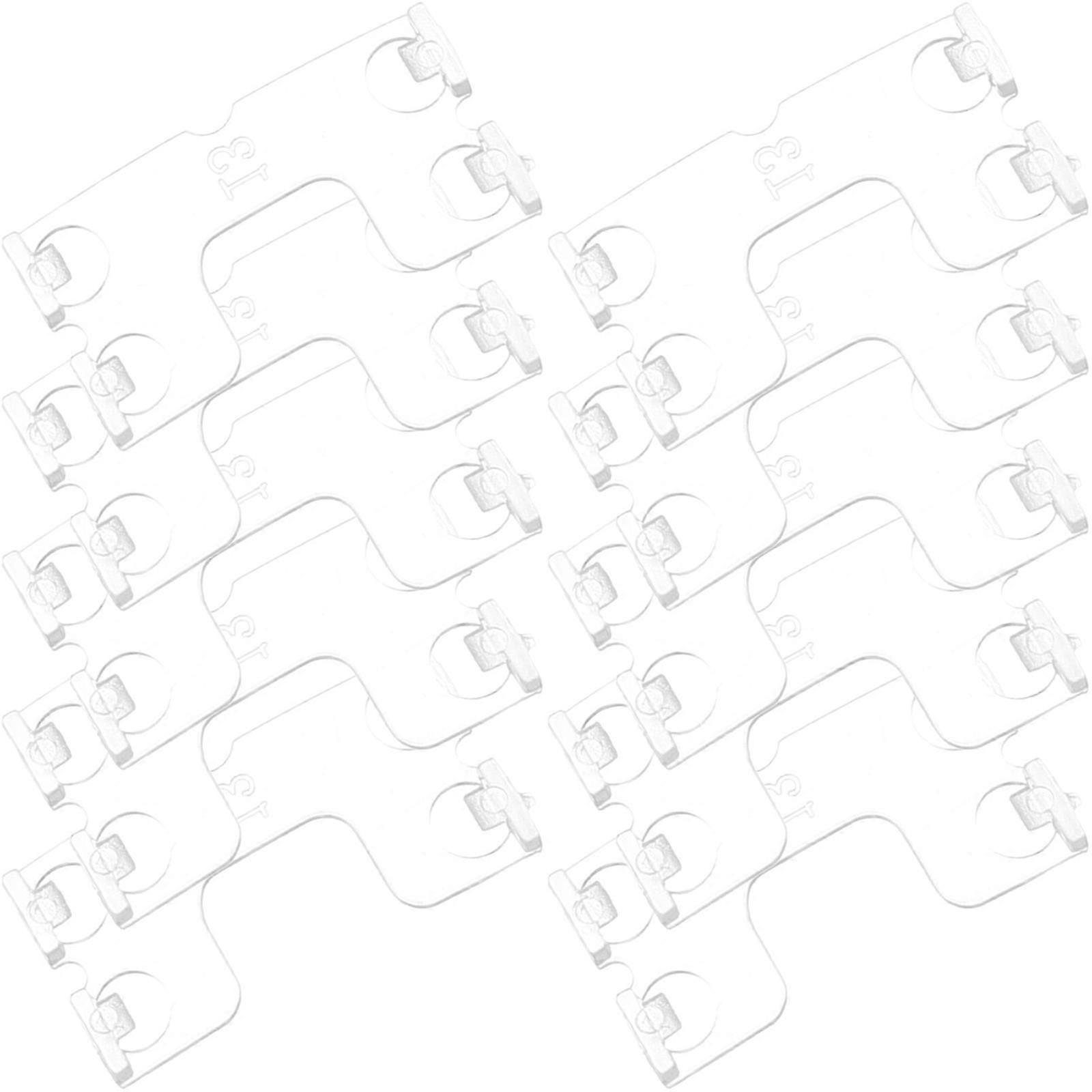 Butterfly Shaped Plastic Blinds Clips, Transparent, 20 Pcs