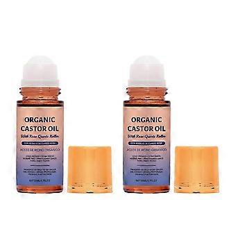 Castor Oil Roller - Rose Quartz Massage Ball - for Eyelash & Eyebrow Growth_dkrv