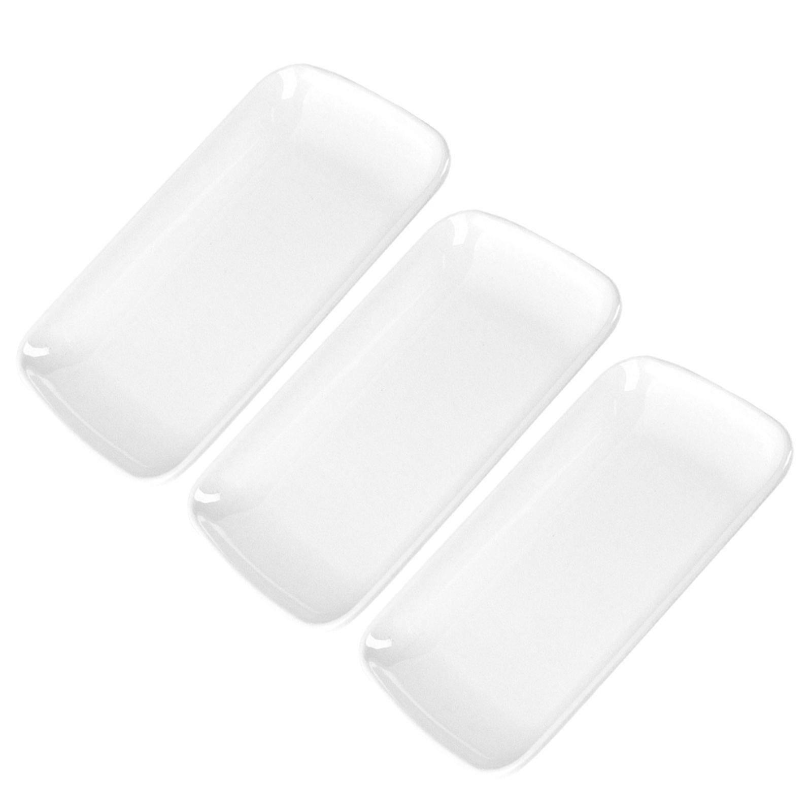 3Pcs Rectangular Plate Breakfast Plate Pastry Serving Plate Rectangular Food Plate Dessert Plate