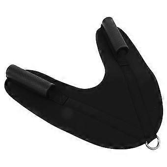 Convenient Abdominal Muscle Exercise Strap Abdominal Crunch Workout Belt (Black)