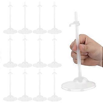 Supvox 12 Pcs Boneca Holding Stand Suporte a Boneca Display Rack Modelo Transparente Ajustável Móveis Plástico Mannequin Bonecas Acessórios