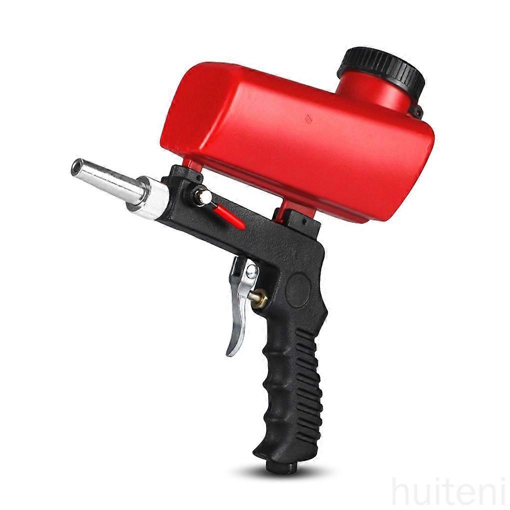 Handheld adjustable sandblasting tool for rust removal from metal surfaces