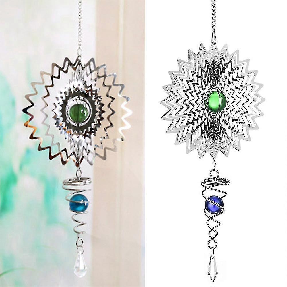 Stainless Steel Wind Chime Three-dimensional Rotating Wind Chime