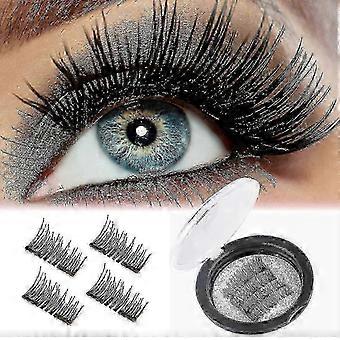 Magnetic Eyelashes Kit, Dense Black False Lashes, 4 Pieces