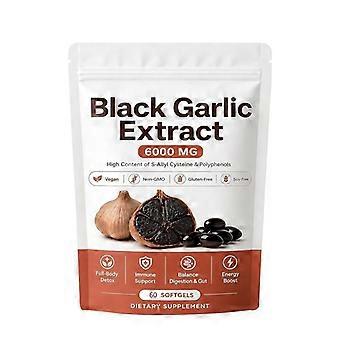 Schwarzer Knoblauch-Extrakt, Weichkapseln, 6000 mg, gentechnikfrei, glutenfrei, 300 Stück