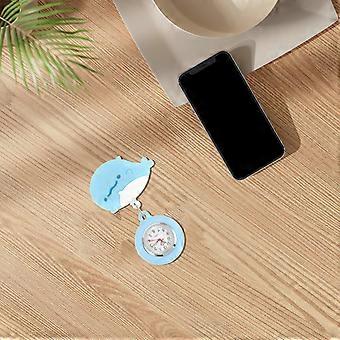 Verpleegsterhorloge met clipsluiting, nauwkeurige tijdsaanduiding, gemaakt van siliconenmateriaal, in de vorm van een cartoonwalvis, voor dagelijks gebruik (1 set).