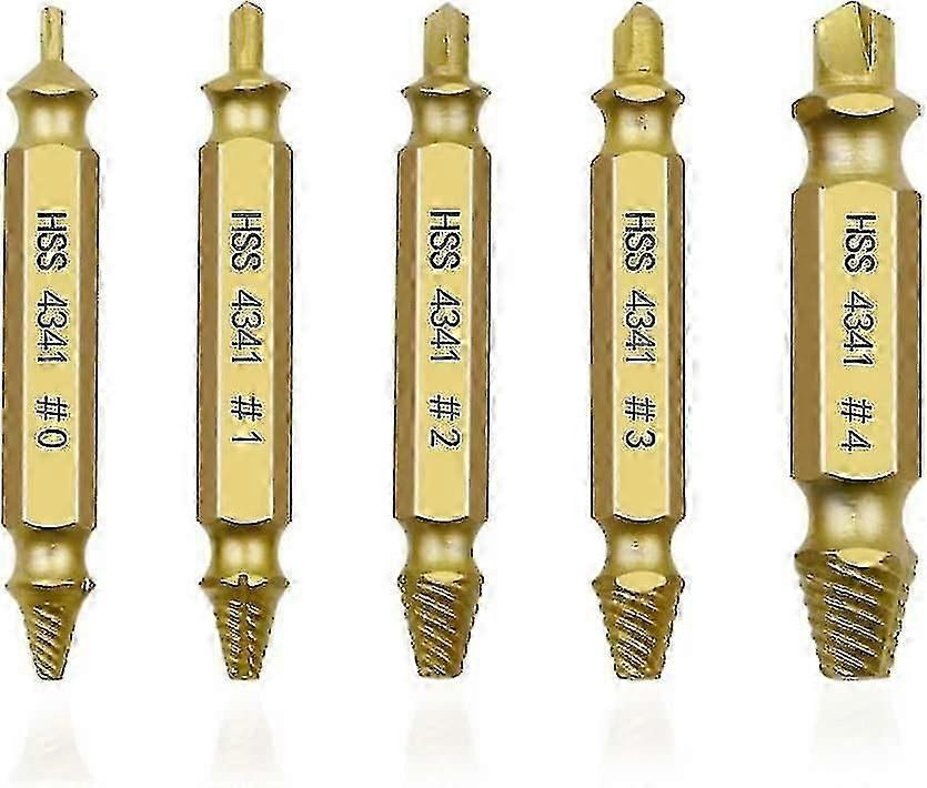5pcs Professional Screw Extractor Set, Screw Extractor, Left Hand Extractor Set