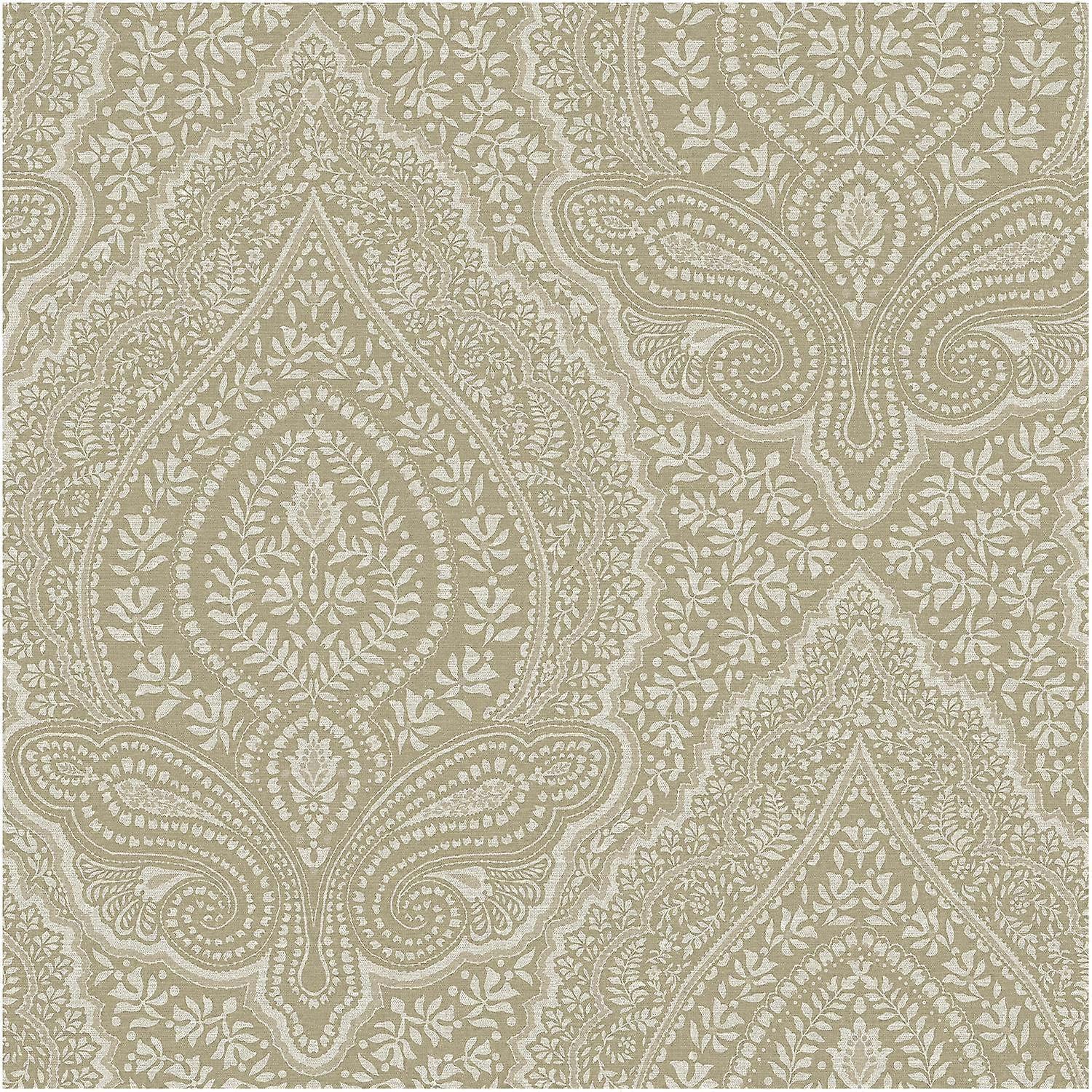 Neutral Damask Wallpaper