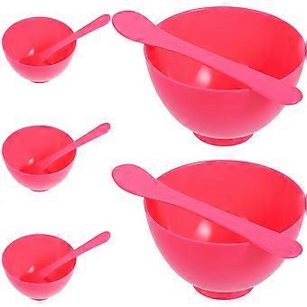 Facial Mask Mixing Bowl DIY Mask Tool for 10Sets with Applicator in Pink