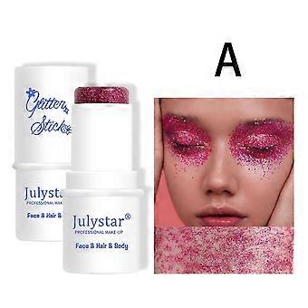 Chunky Glitter Gel for Face Body Hair, Body Glitter Stick, Waterproof Multiuse Makeup Glitter Gel
