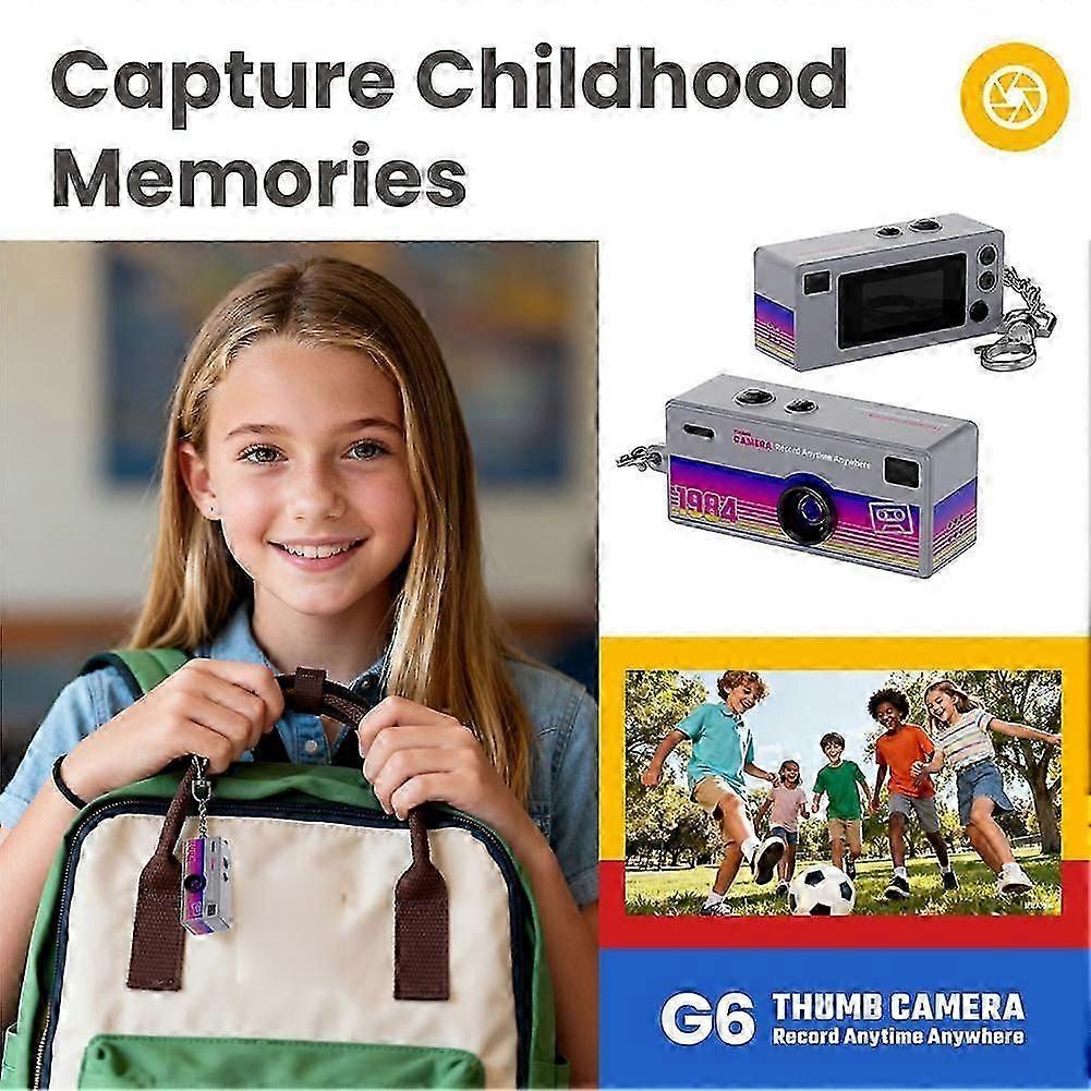 Vintage Mini Thumb Camera, 720P, Backpack Pendant