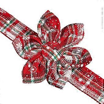 Dog Holiday Collar for Christmas DressingUp with Flower Bows Decors, Adjustable Strap, Soft Fabric and Strap Rings  S
