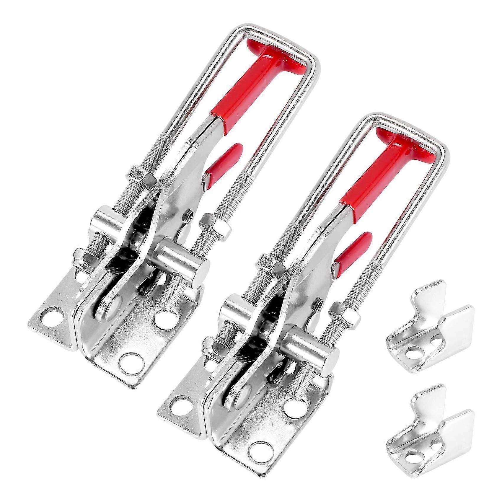 2-pack 2000lbs Capacity Heavy Duty Adjustable Latch U Bolt Self-lock Toggle Clamp