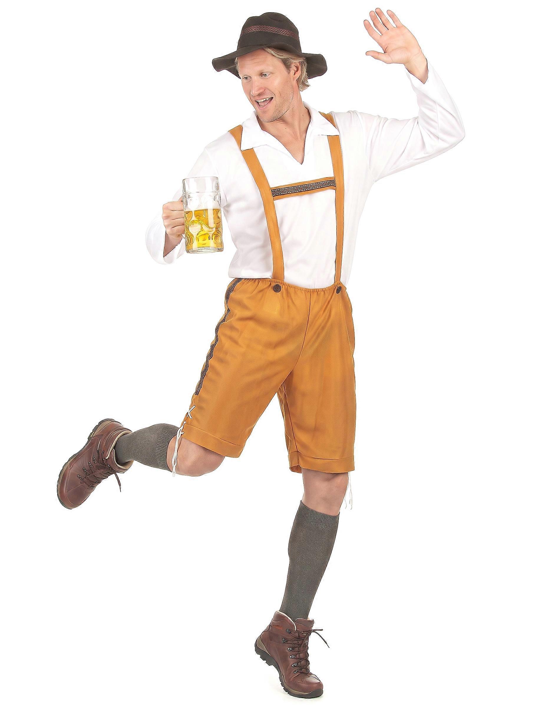 Yellow Bavarian costume for men
