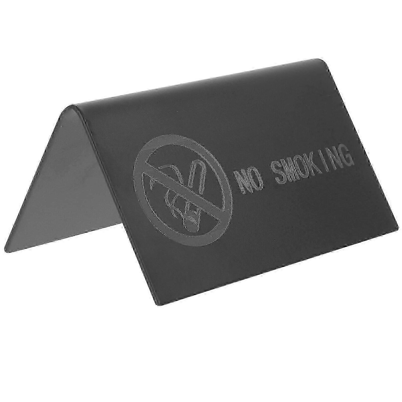 Compact Stainless No Smoking Table Sign