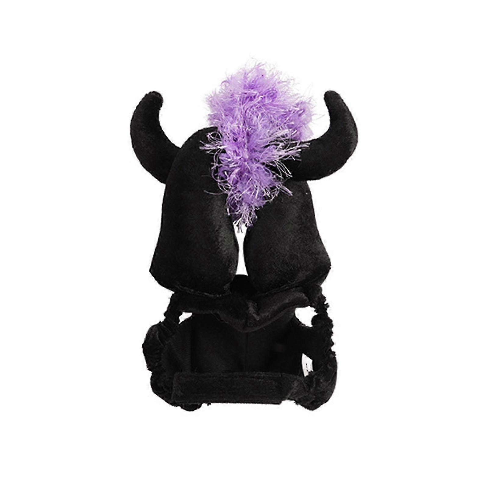Purple Wizard Hat Devil Horns Cape Set