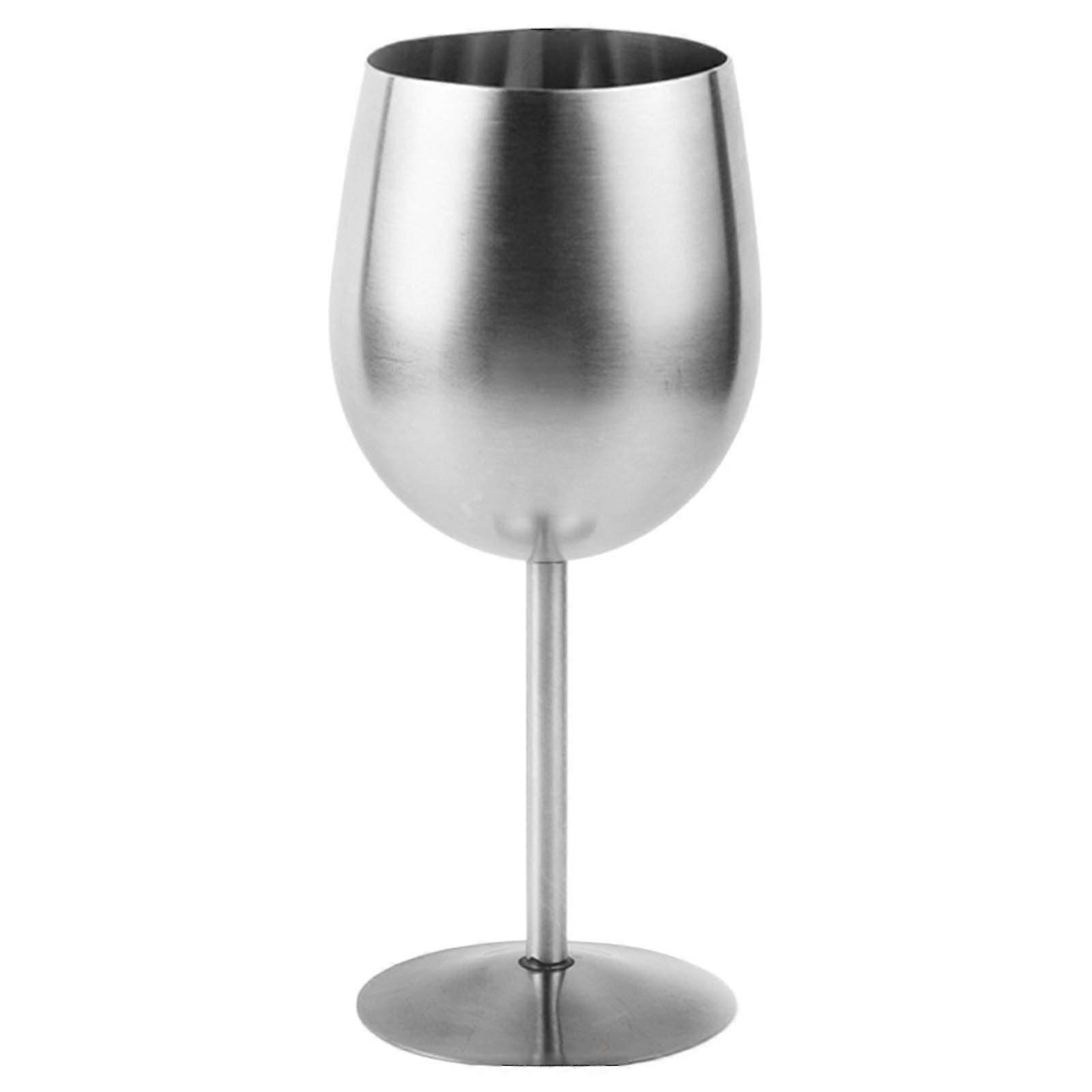 Brushed Finish Stainless Wine Goblets