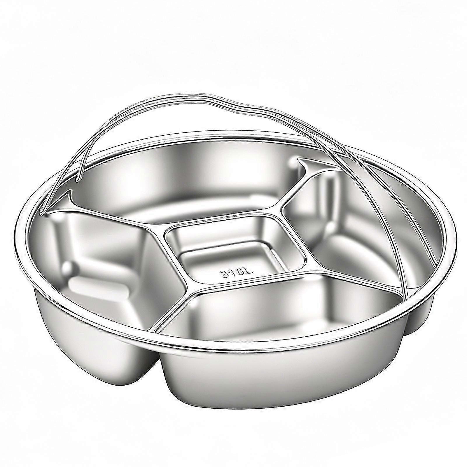 316L Stainless Steel Divided Serving Tray